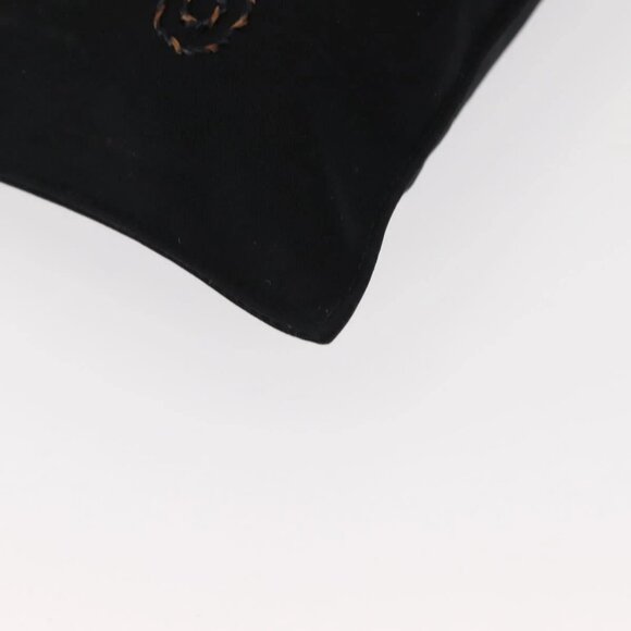 FENDI Shoulder Bag Nylon Black Gold Auth 148347 - Picture 4 of 16